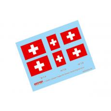 Aufkleber Flaggenset -- Schweiz