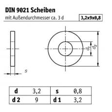 Unterlegscheiben - groß -- M 3,0