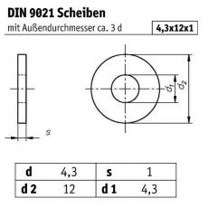 Unterlegscheiben - groß -- M 4,0