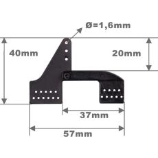 Landeklappen-Scharnier + Anl.-- 57 mm